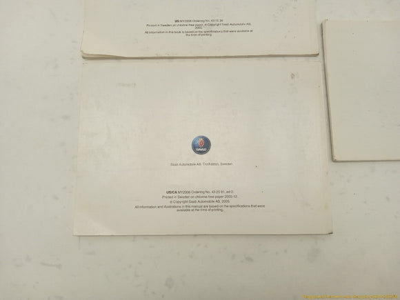 Saab 903 Owners Manual Booklet