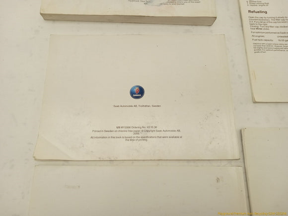 Saab 903 Owners Manual Booklet