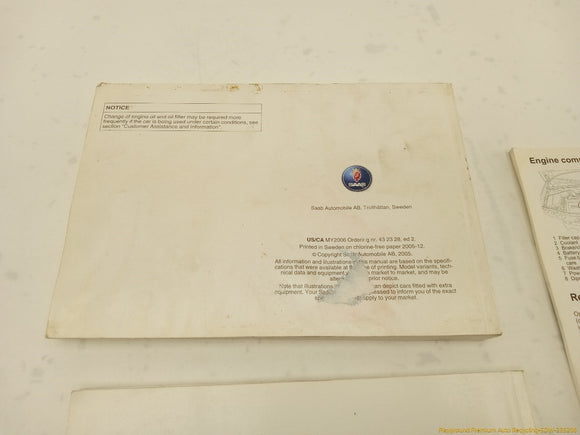 Saab 903 Owners Manual Booklet