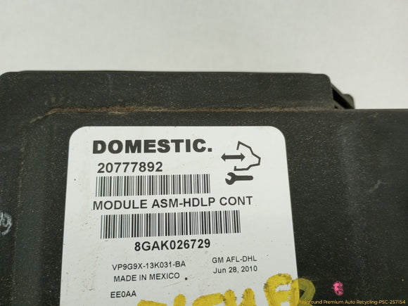 Cadillac CTS Head Lamp Level Control Module