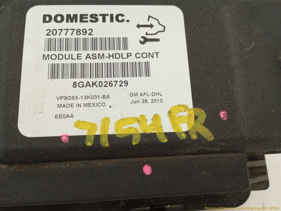 Cadillac CTS Head Lamp Level Control Module