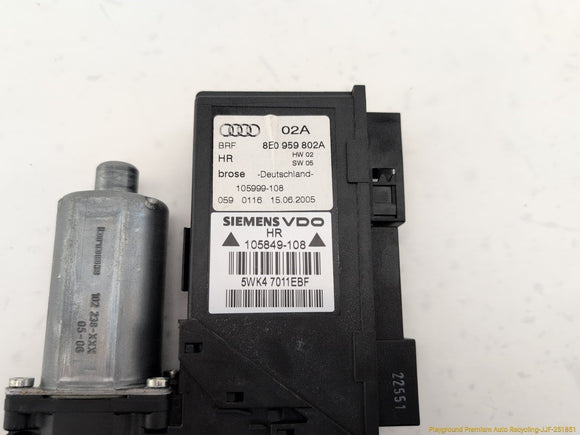 Audi S4 Passenger Right Rear Power Window Motor