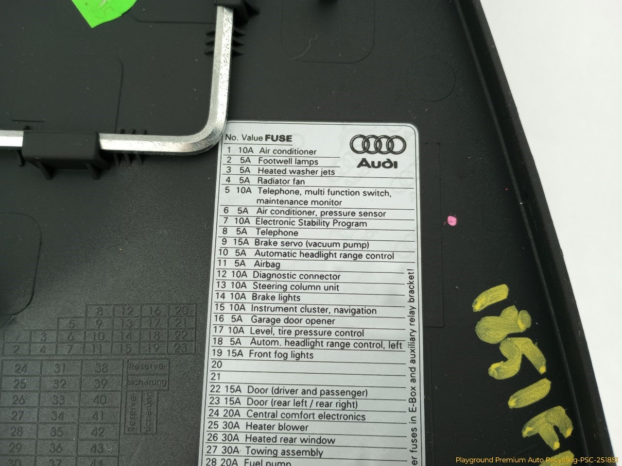 Audi S4 Pair Of Front Side Fuse Box Cover Trim