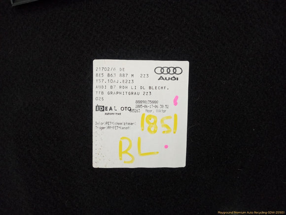 Audi S4 Driver Left Trunk Side Trim