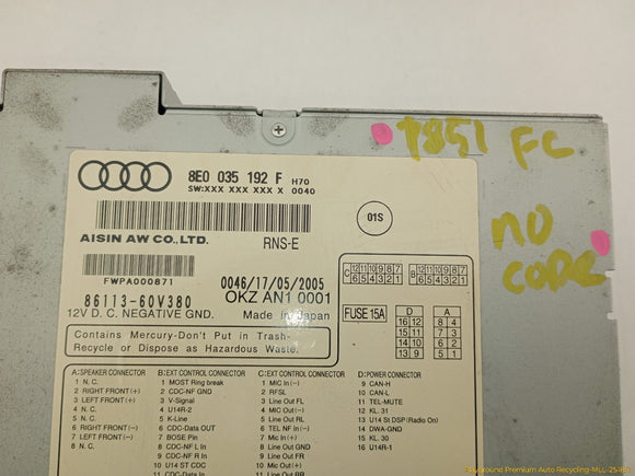 Audi S4 Navigation Info Display Screen