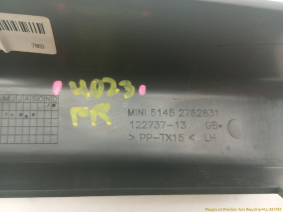 Mini Clubman Passenger Right Front Knee Roll Dash Trim