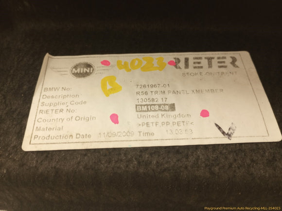 Mini Clubman Trunk Sill Trim