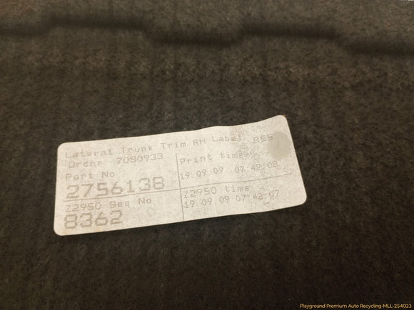 Mini Clubman Passenger Right Trunk Side Trim