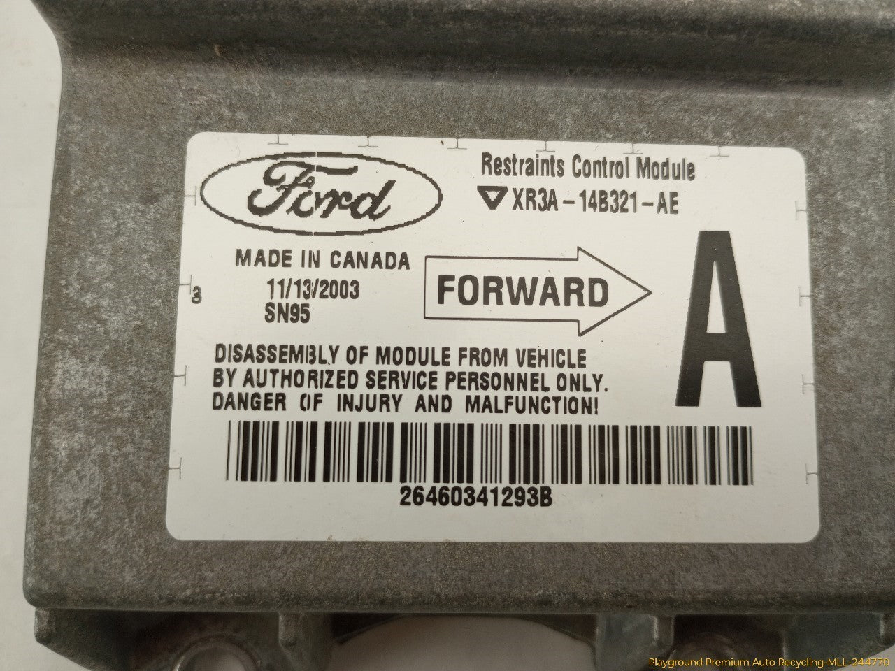 Ford Mustang Restraint Control Module