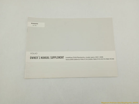 Volvo XC70 Owner's Manual