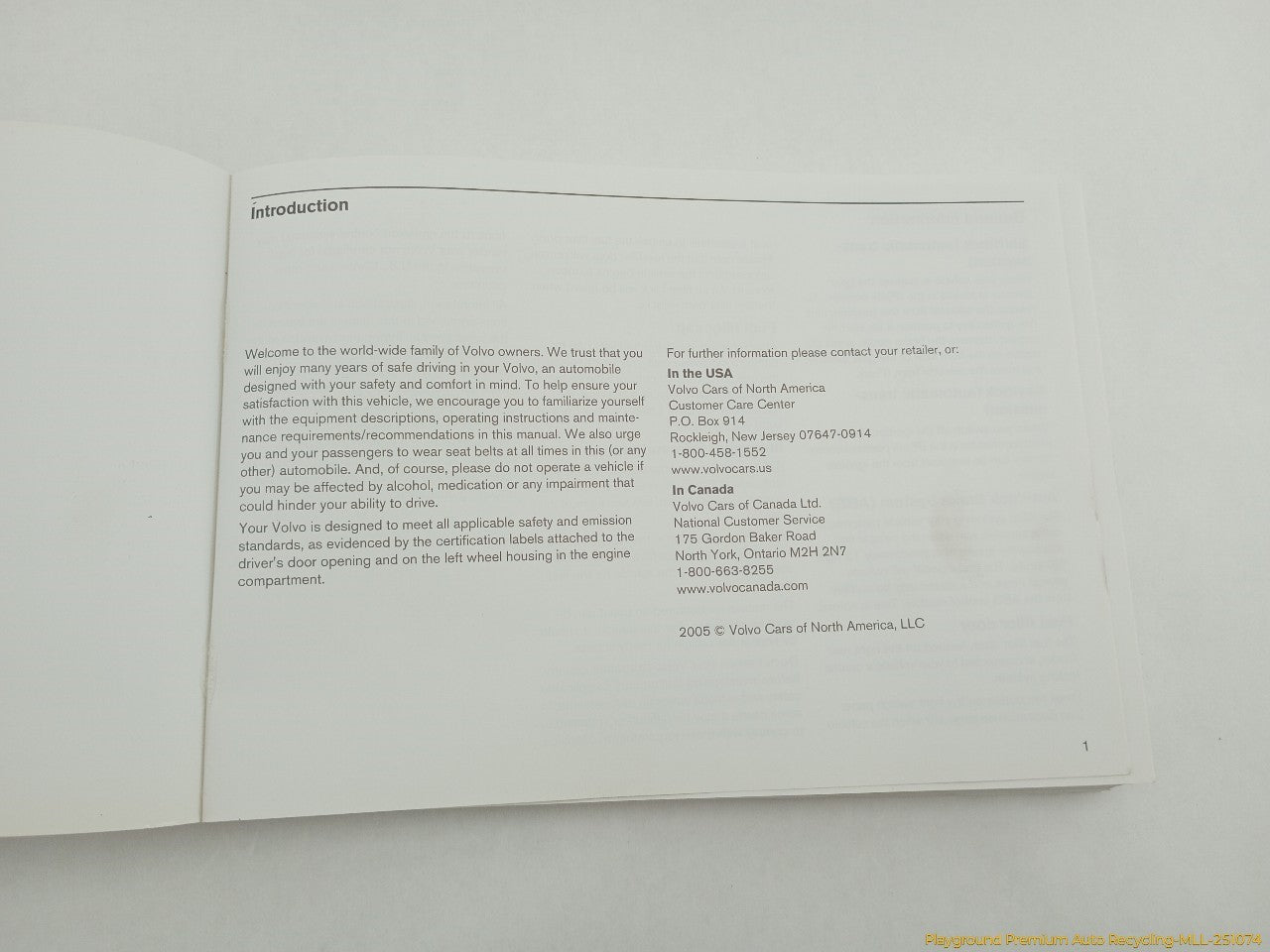 Volvo XC70 Owner's Manual