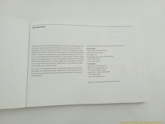 Volvo XC70 Owner's Manual