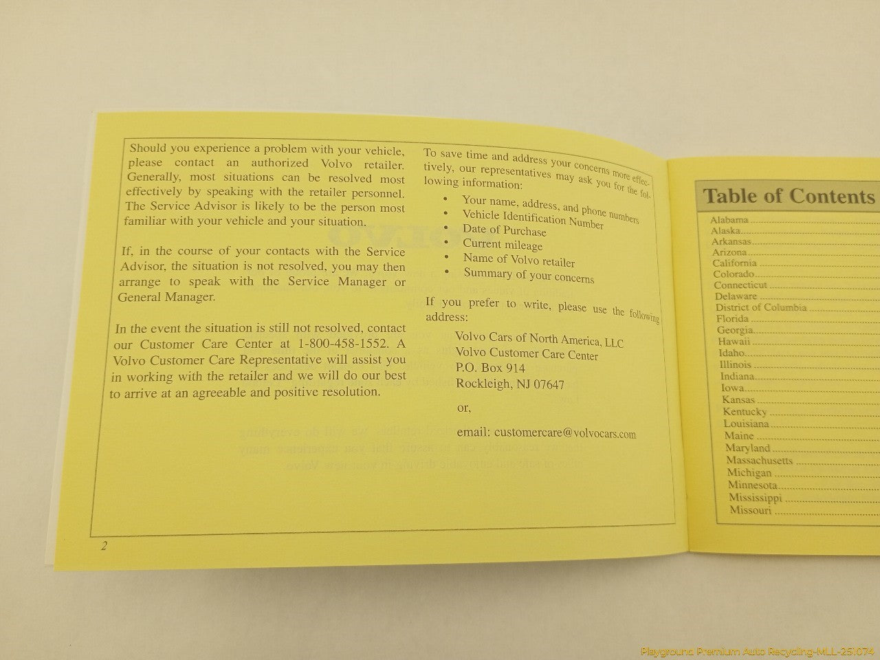 Volvo XC70 Owner's Manual