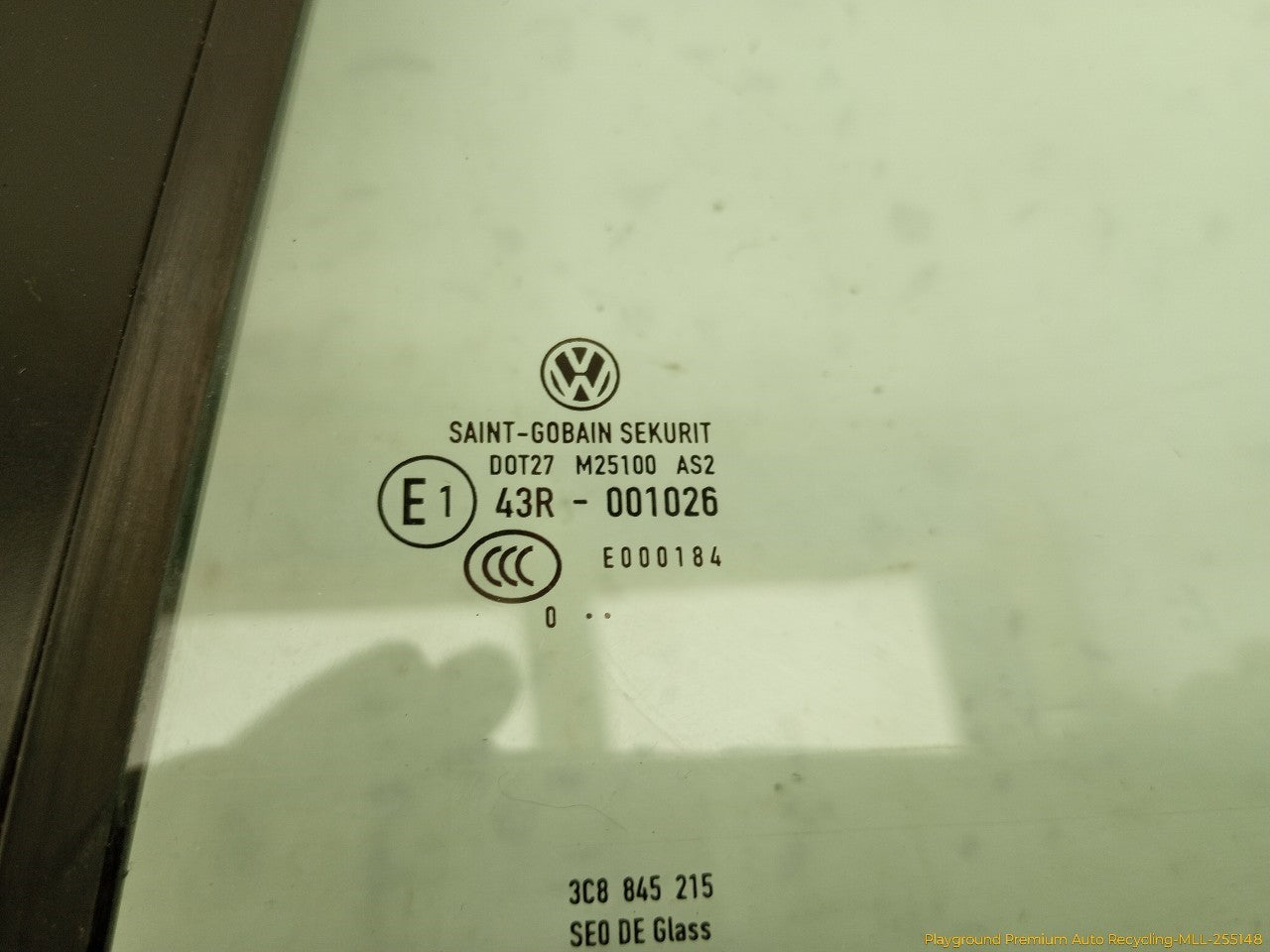 Volkswagen CC Driver Left Rear Quarter Window Glass