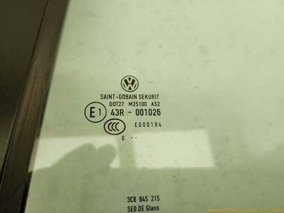 Volkswagen CC Driver Left Rear Quarter Window Glass
