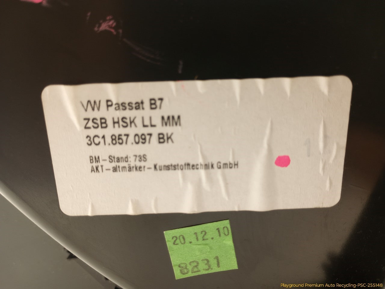 Volkswagen CC Glove Box