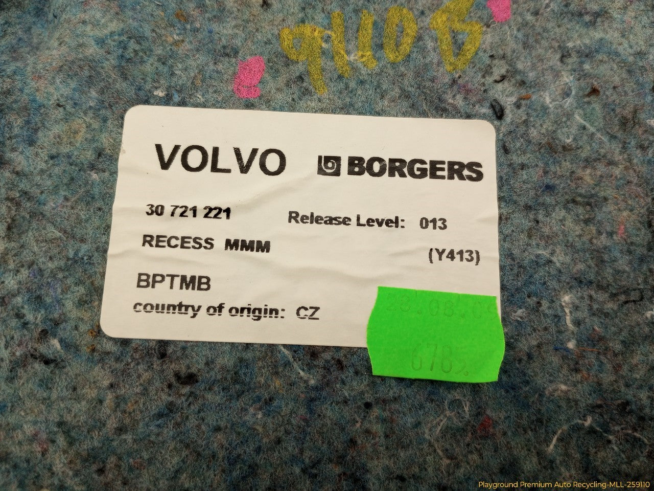 Volvo XC60 Trunk Spare Tire Cover