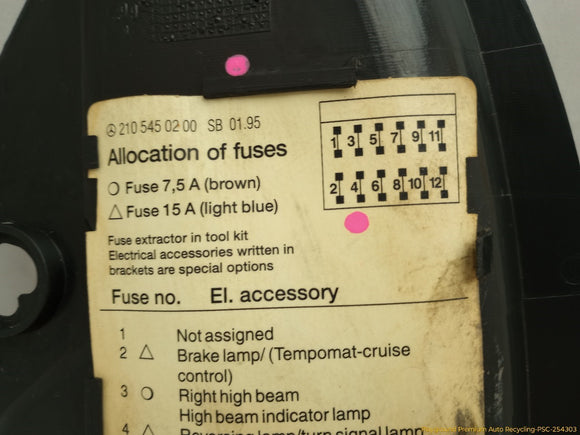 Mercedes SLK230 Driver Left Dashboard End Cap