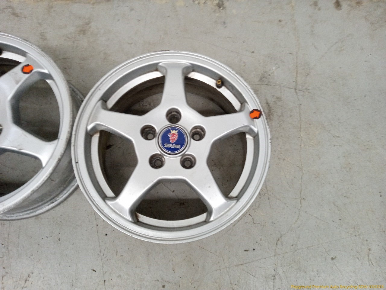 Saab 9-3 Pair Of Alloy Wheels 5 Spoke - 0