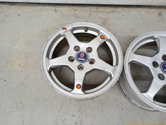 Saab 9-3 Pair Of Alloy Wheels 5 Spoke