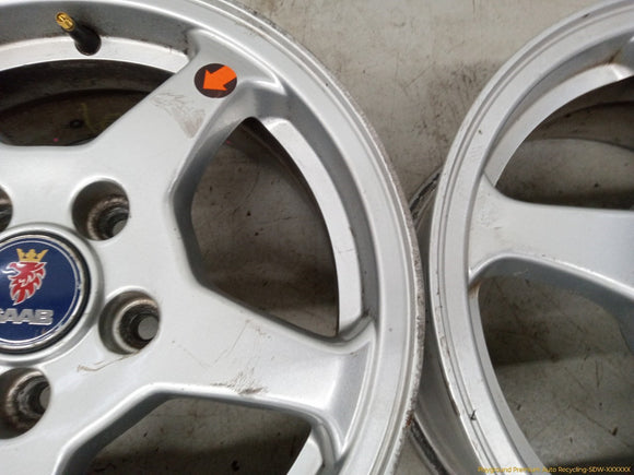 Saab 9-3 Pair Of Alloy Wheels 5 Spoke