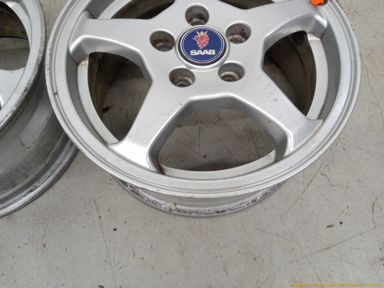 Saab 9-3 Pair Of Alloy Wheels 5 Spoke