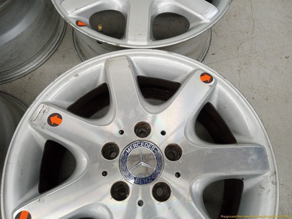 Mercedes SLK230 Set Of 4 Staggered Alloy Wheels 7 Spoke
