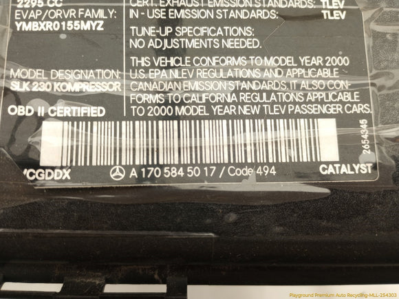 Mercedes SLK230 Engine Fuse Box Housing