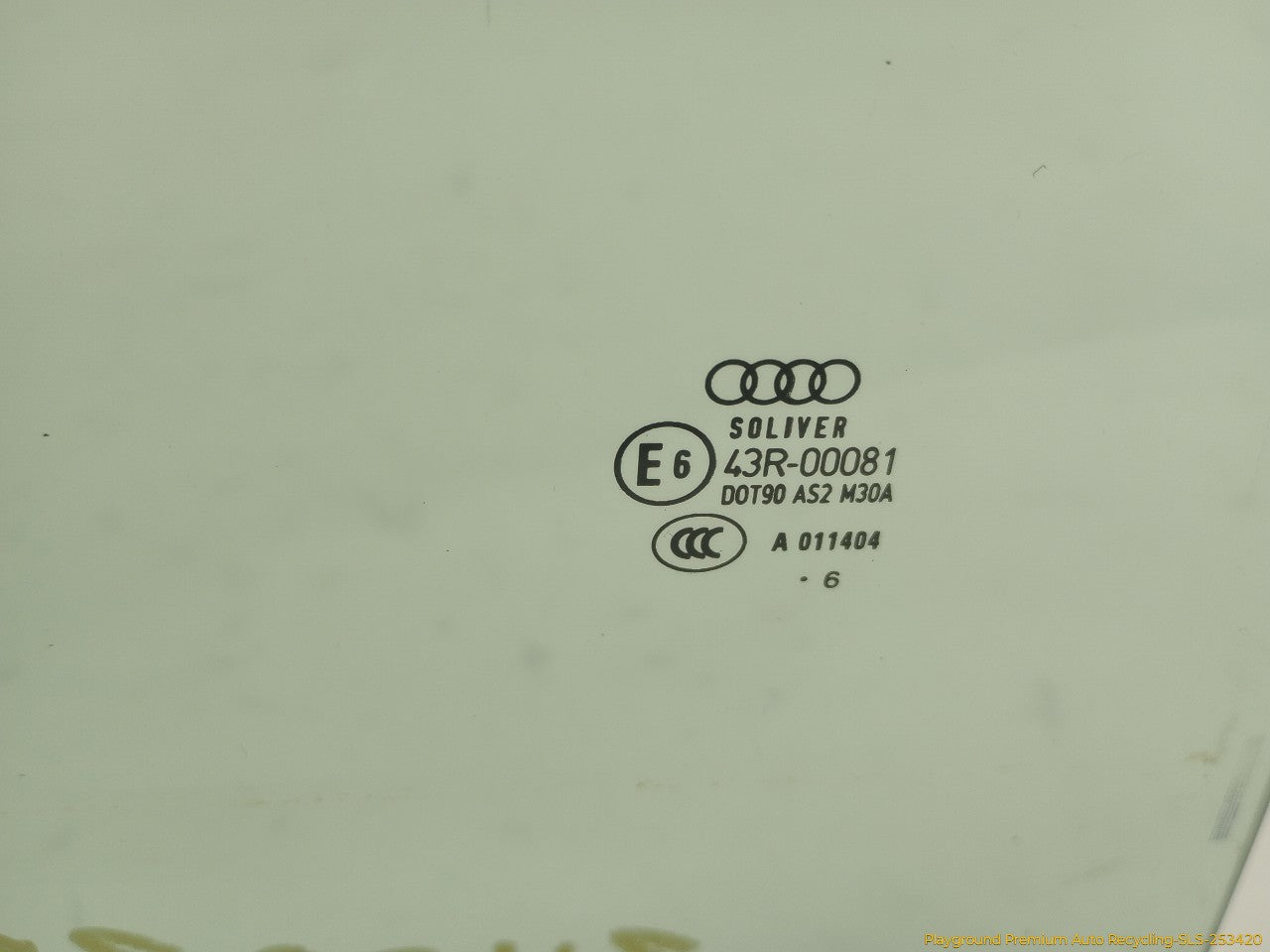Audi A6 Passenger Right Rear Door Window Glass