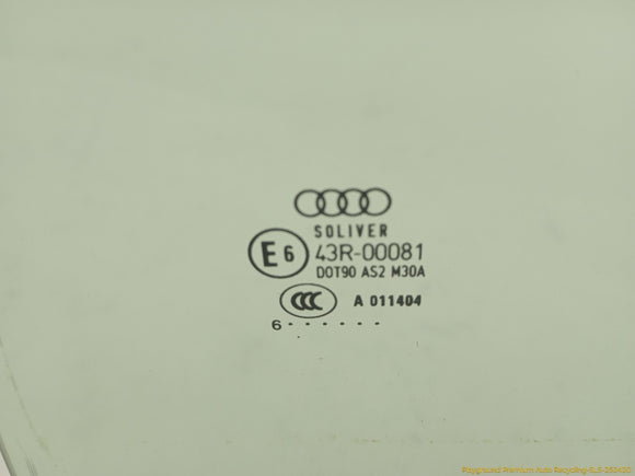 Audi A6 Driver Left Rear Door Window Glass