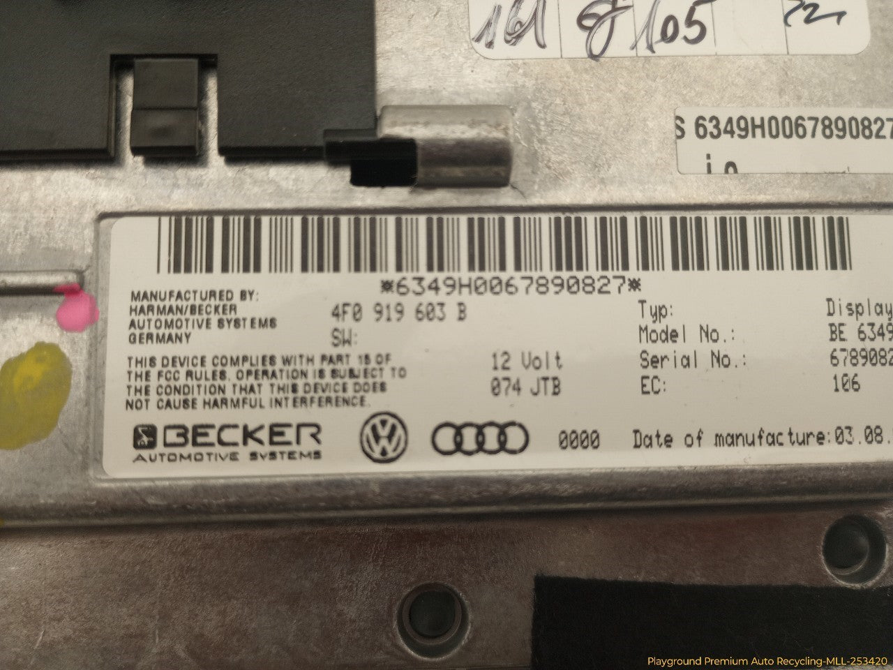 Audi A6 Navigation Info Display Screen