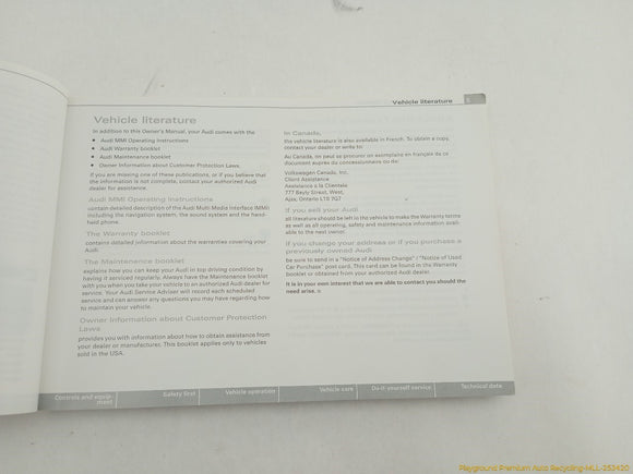 Audi A6 Owner's Manual