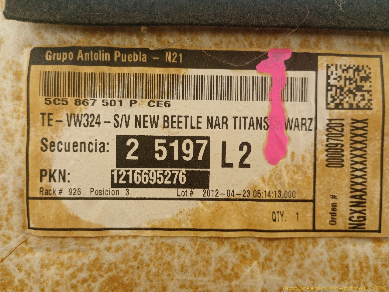 Volkswagen Beetle Headliner