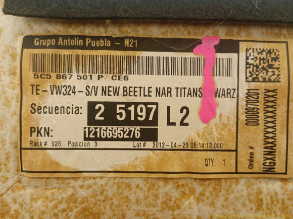 Volkswagen Beetle Headliner