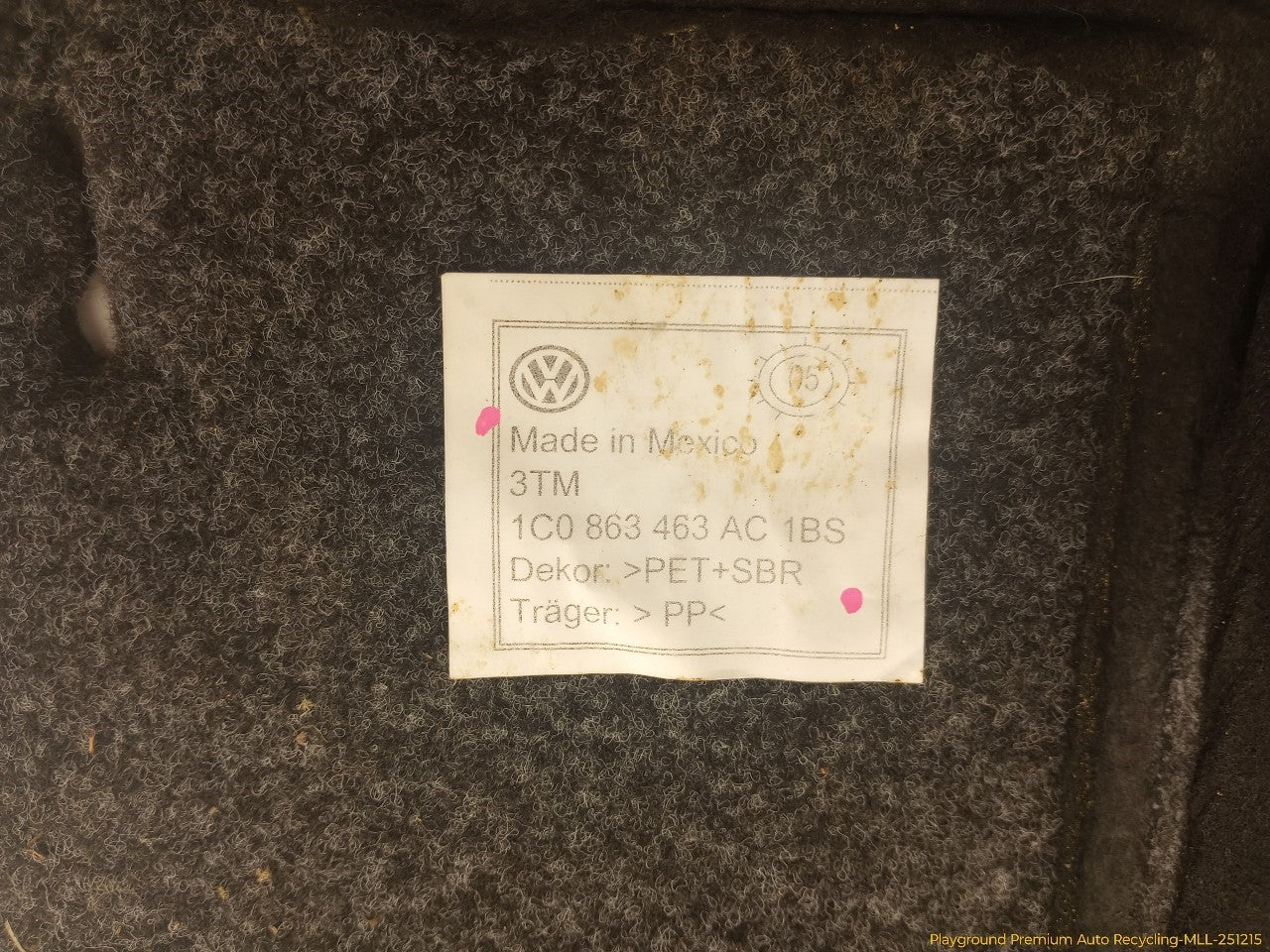 Volkswagen Beetle Trunk Floor Mat