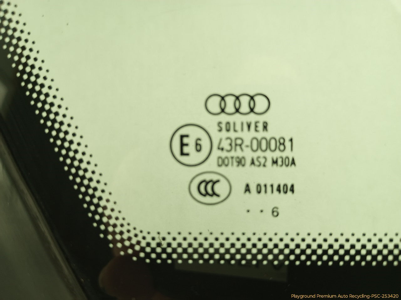 Audi A6 Driver Left Rear Vent Glass