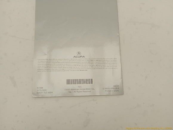 Acura TSX Owner's Manual