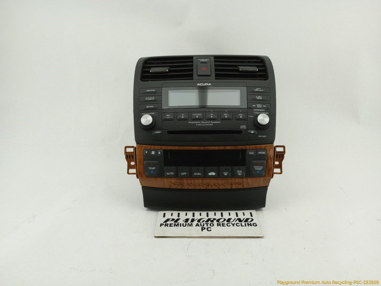 Acura TSX Climate Control & Radio Audio CD Player