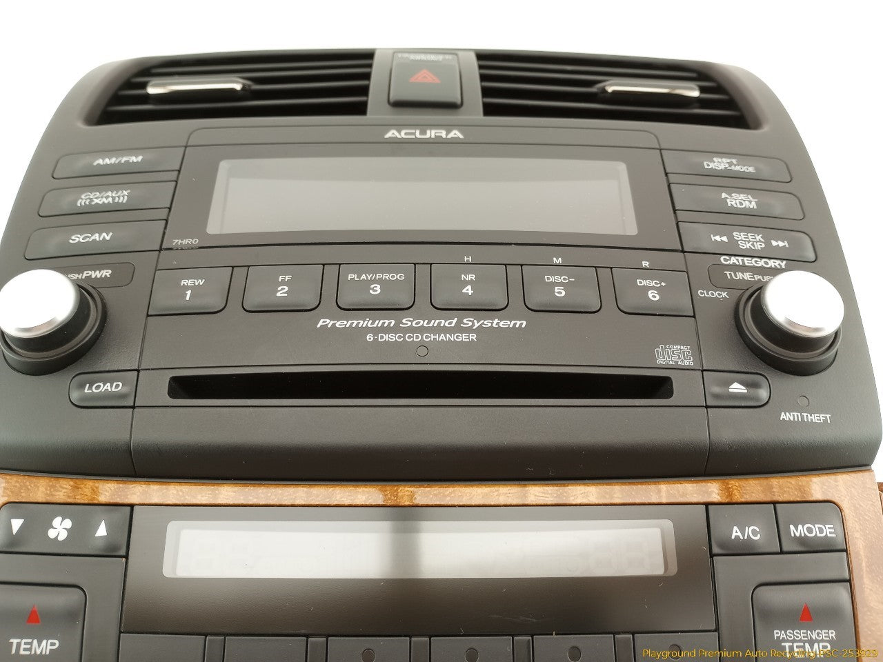 Acura TSX Climate Control & Radio Audio CD Player
