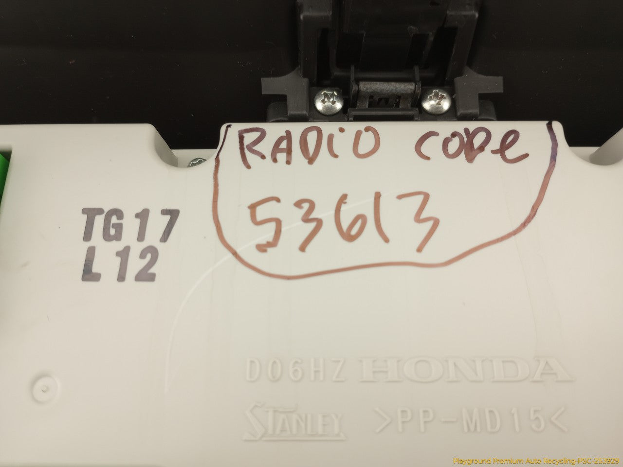 Acura TSX Climate Control & Radio Audio CD Player