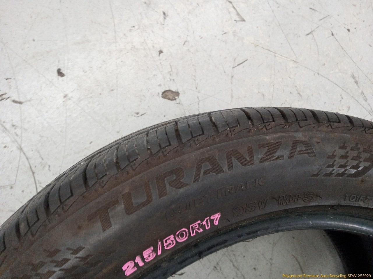 Acura TSX Single Bridgestone Turanza Tire