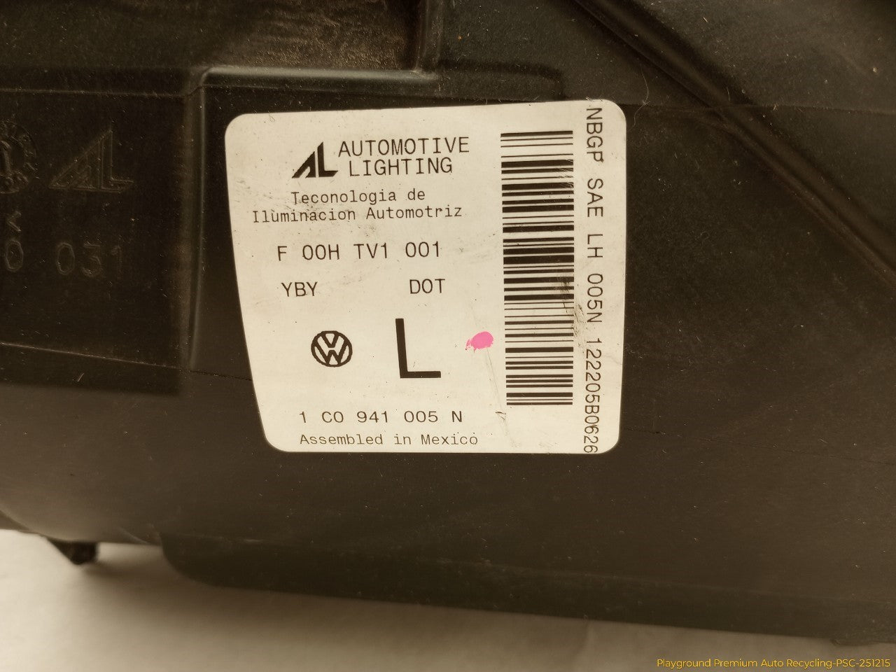 Volkswagen Beetle Driver Left Head Lamp