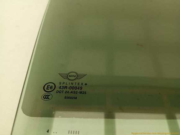 Mini Cooper Passenger Right Front Door Window Glass