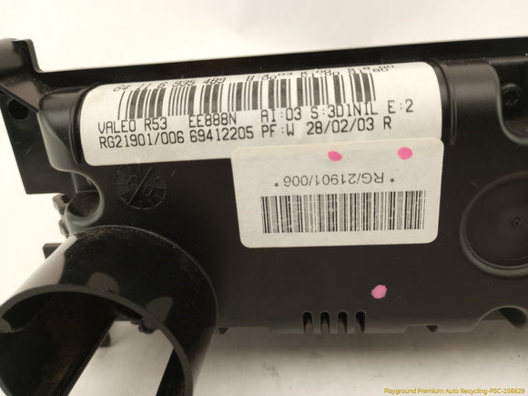 Mini Cooper S Climate Control Switch