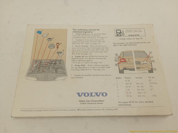 Volvo C70 Owner's Manual