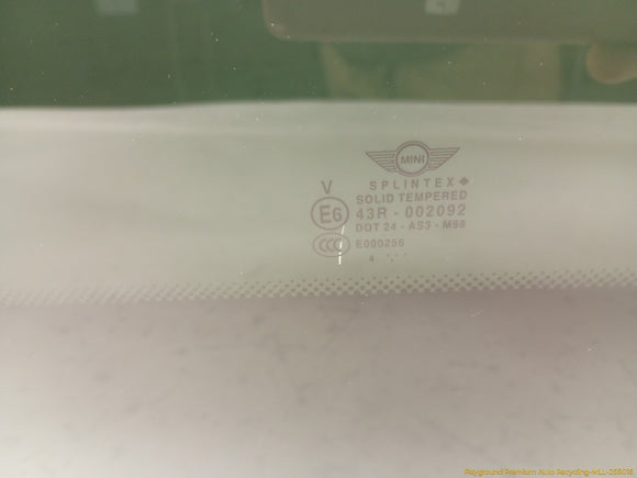 Mini Cooper Rear Sunroof Glass