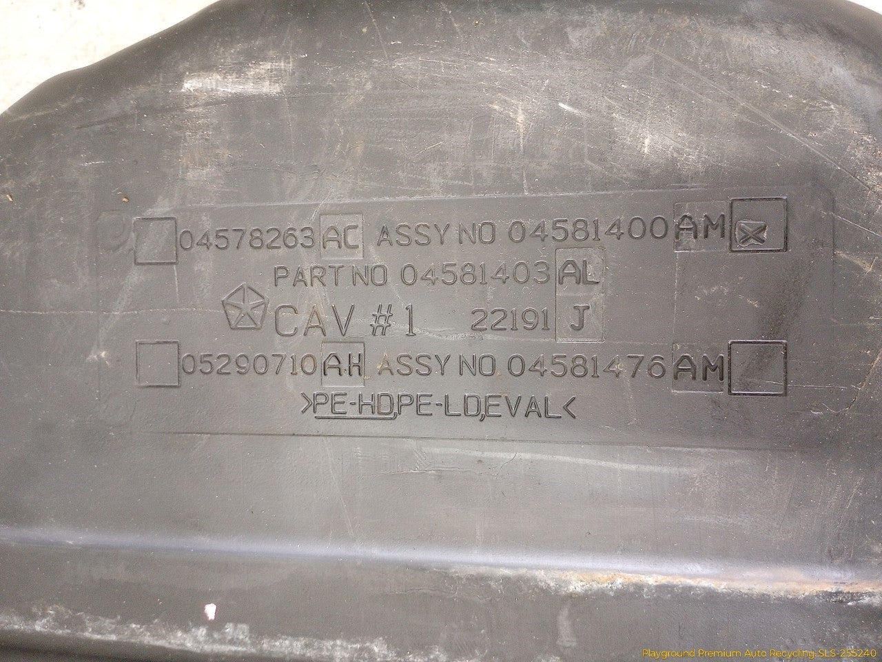 Dodge Charger Fuel Gas Tank