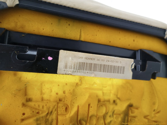 Jaguar XK8 Passenger Right Front Lower Seat Cushion