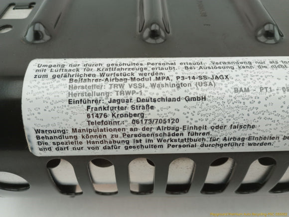 Jaguar XK8 Passenger Right Dashboard Airbag