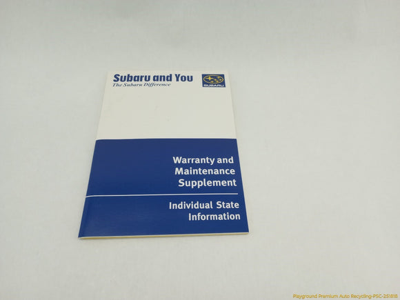 Subaru Legacy Owner's Manual